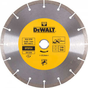 Диск алм DeWALT 230*22.2*2.3мм сегм. сух. Стр. Мат. Арт. DT3731-QZ