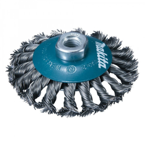 Конусная щётка 115 мм из стальной проволоки 0,5 мм, M14 для УШМ Makita D-39883