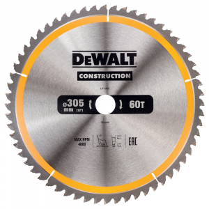Диск пильный 305х30х60T DeWALT CONSTRUCT Арт. DT1960-QZ
