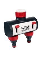 Распределитель потоков 2-х канальный премиум с переходниками 3/4 и 1 HF 003 ELITECH Garden Арт. HF 003