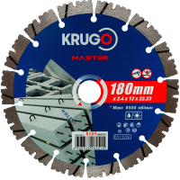 Диск алм KRUGO MASTER PRO 180*22.2мм сегмен. по бетону Арт. 81051800252