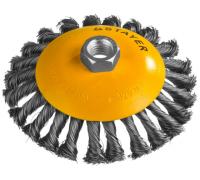 Щетка коническая для УШМ витая 125мм, М14 STAYER Арт. 35135-125