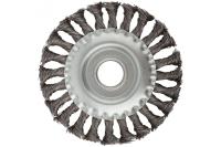 Корщетка-колесо 125мм, стальная витая проволока пучки, посадка 22,2 мм КУРС FIT Арт. 39030