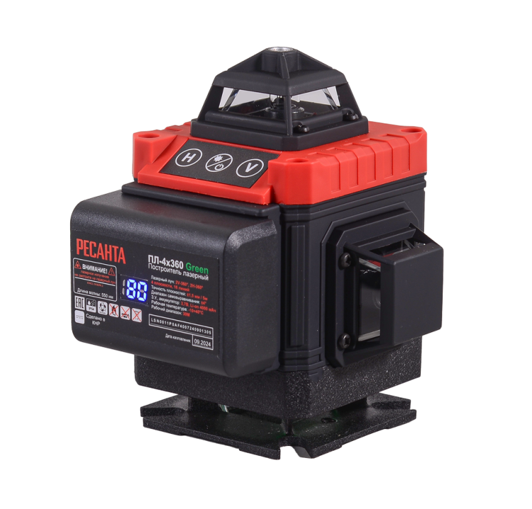 Построитель лазерный Ресанта ПЛ-4Х360 Green