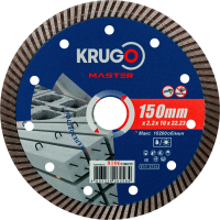 Диск алм KRUGO MASTER Турбо 150*22.2мм по ж/бетону Арт. 81061500259