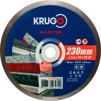 Диск алм KRUGO MASTER 230*22.2мм ультратонкий сплошной Арт. 81082300280