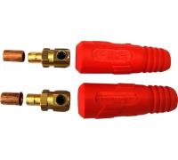 Вилка кабельная ПРОФЕССИОНАЛ 10-25мм усиленная красная 2шт Арт. 659843