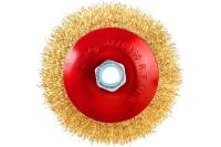 Щетка дисковая для УШМ латунированная 115мм, М14 ELITECH Арт. 1820.075200