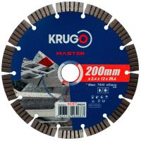 Диск алм KRUGO MASTER Турбо 200*25.4мм сегмент Арт. 81072000269