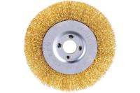 Корщетка-колесо 150мм, латунированная волнистая проволока, посадка 22,2, для УШМ FIT Арт. 39066