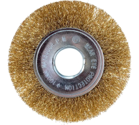 Щетка плоская для УШМ латунированная 100мм, 22,2мм ELITECH Арт. 1820.074600