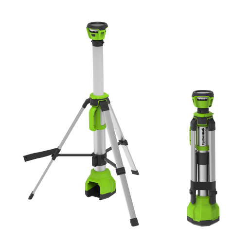 Фонарь мачта освещения акк GREENWORKS GPT-STL 24V, 2200 лм, 4 реж. без АКБ и ЗУ Арт. 3401107