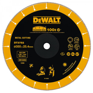Диск алм DeWALT 355*25.4*1.6мм сегм. сух. Мет. Арт. DT3752-QZ