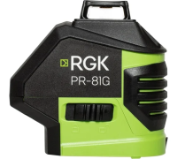 Нивелир лазерный RGK PR-81G 40м 0,2мм/м 3луча 1/4" Арт. 775106
