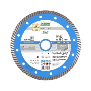 Диск алм DISTAR 180*22.23*2.4мм 1A1R Turbo арм. бетон Арт. 10115028014