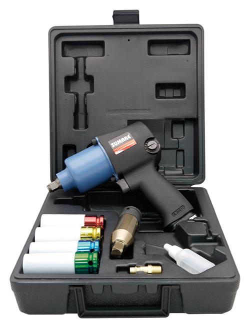 Пневмогайковёрт Sumake ST-5544SHK с набором головок