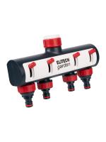 Распределитель потоков 4-х канальный премиум с переходниками для крана 3/4и 1 HF 004 ELITECH Garden Арт. HF 004