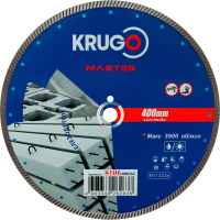 Диск алм KRUGO MASTER Турбо 400*25.4мм по ж/бетону Арт. 81064000264