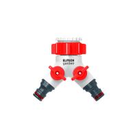 Распределитель потоков 2-х канальный с переходником для отвода 3/4" и 1" HF 005 ELITECH Garden Арт. HF 005