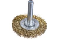 Щетка для дрели плоская 40мм латунированная витая проволока, ELITECH Арт. 1820.076400