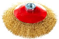 Щетка дисковая для УШМ латунированная 125мм, М14 ELITECH Арт. 1820.075300