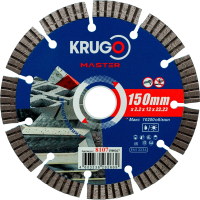 Диск алм KRUGO MASTER Турбо 150*22.2мм сегмент Арт. 81071500267
