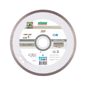 Диск алм DISTAR 180*25.4*1.4мм 1A1R Gres Ultra керамогр. мокр. рез Арт. 11120159014