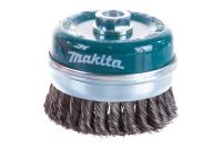 Корщетка-чашка 100мм, стальная витая проволока с бандажом, для УШМ, M14 Makita Арт. D-29290