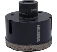 Коронка алмазная HILBERG 68мм М14 по керамограниту для УШМ (сухое сверление) Арт. HH668