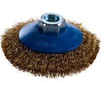 Щетка коническая для УШМ витая 100мм, М14 ЗУБР Арт. 35267-100_z02