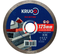 Диск алм KRUGO MASTER 125*22.2мм ультратонкий сплошной Арт. 81041250243