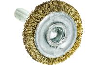 Щетка для дрели плоская 30мм латунированная витая проволока, ELITECH Арт. 1820.076300