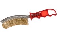 Корщетка с изогнутой пластиковой ручкой латунированная вогнутая тип С FIT Арт. 38420