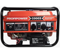 Генератор бензиновый PROFIPOWER БГ-4000Э 3/3,5кВт, 220В, эл.старт Арт. G0003