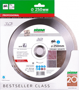 Диск алм DISTAR 250*25.4*1.8мм 1A1R Besteller Ceramic Granite керамогр. гран. мокр. рез Арт. 11320138019