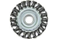 Корщетка-колесо 100мм, стальная витая проволока, посадка 22,2 мм Elitech Арт. 1820.073300