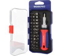 Отвертка трещоточная набор из 38 предм. WORKPRO Арт. WP200517
