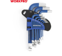 Набор ключей шестигр. 9шт с шаром PRO WORKPRO Арт. WP222010
