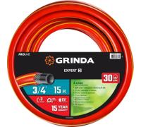 Шланг поливочный GRINDA PROLine EXPERT 3 3/4" 15м 30бар, 3-х слойный армированный Арт. 8-429005-3/4-15_z02