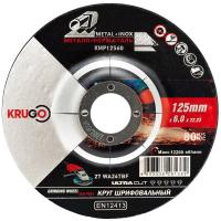 Диск шлифовальный по металлу KRUGO 125х6.0мм Арт. KMP12560