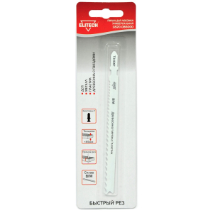 Пилка д/лоб по дер ELITECH 1шт,BIM,107мм,рез до 65мм,д\древ. с гв/,ДСП,пластик,быстр\пропил(T345XF) Арт. 1820.086000