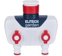 Распределитель 2-х канальный с переходником для отвода 3/4"и 1" HF 001 ELITECH Garden Арт. HF 001