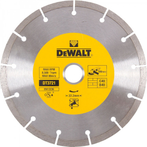 Диск алм DeWALT 180*22.2*2.1мм сегм. сух. Стр. Мат. Арт. DT3721-QZ