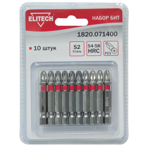 Бита PZ3 50мм Elitech 10шт/уп Арт. 1820.071400