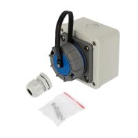 Розетка настенная влагозащищенная с крышкой REXANT 16А, 2Р+РЕ, IP68 Арт. 111-125