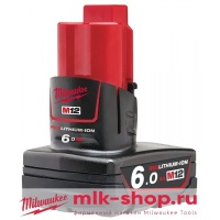 Аккумулятор MILWAUKEE M12 B6 6.0 Ач Арт. 4932451395