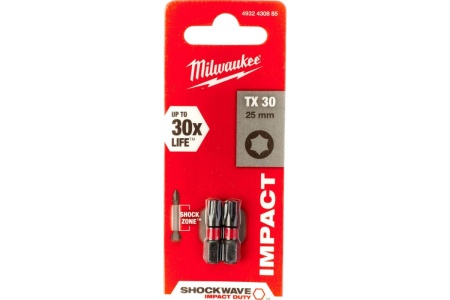 Бита TX30 25мм SHOCKWAVE Milwaukee 2шт/уп Арт. 4932430885