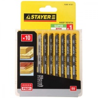 Набор пилок для лобзика STAYER МАСТЕР 1, 10 шт/упак по дереву Арт. 15981-H10-1