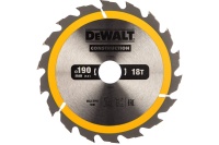 Диск пильный 190х30х18T DeWALT CONSTRUCTION Арт. DT1943-QZ