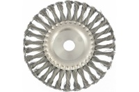 Корщетка-колесо 175мм, стальная витая проволока пучки, посадка 22,2 мм, MATRIX Арт. 74636